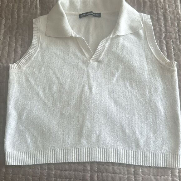 White knit crop top size S - Picture 6 of 7